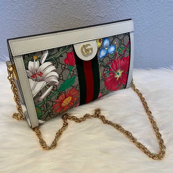 NEW Authentic Gucci Ophidia GG Flora Shoulder Bag - Picture 3 of 11